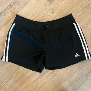 Adidas Women's Black and White Athletic Shorts